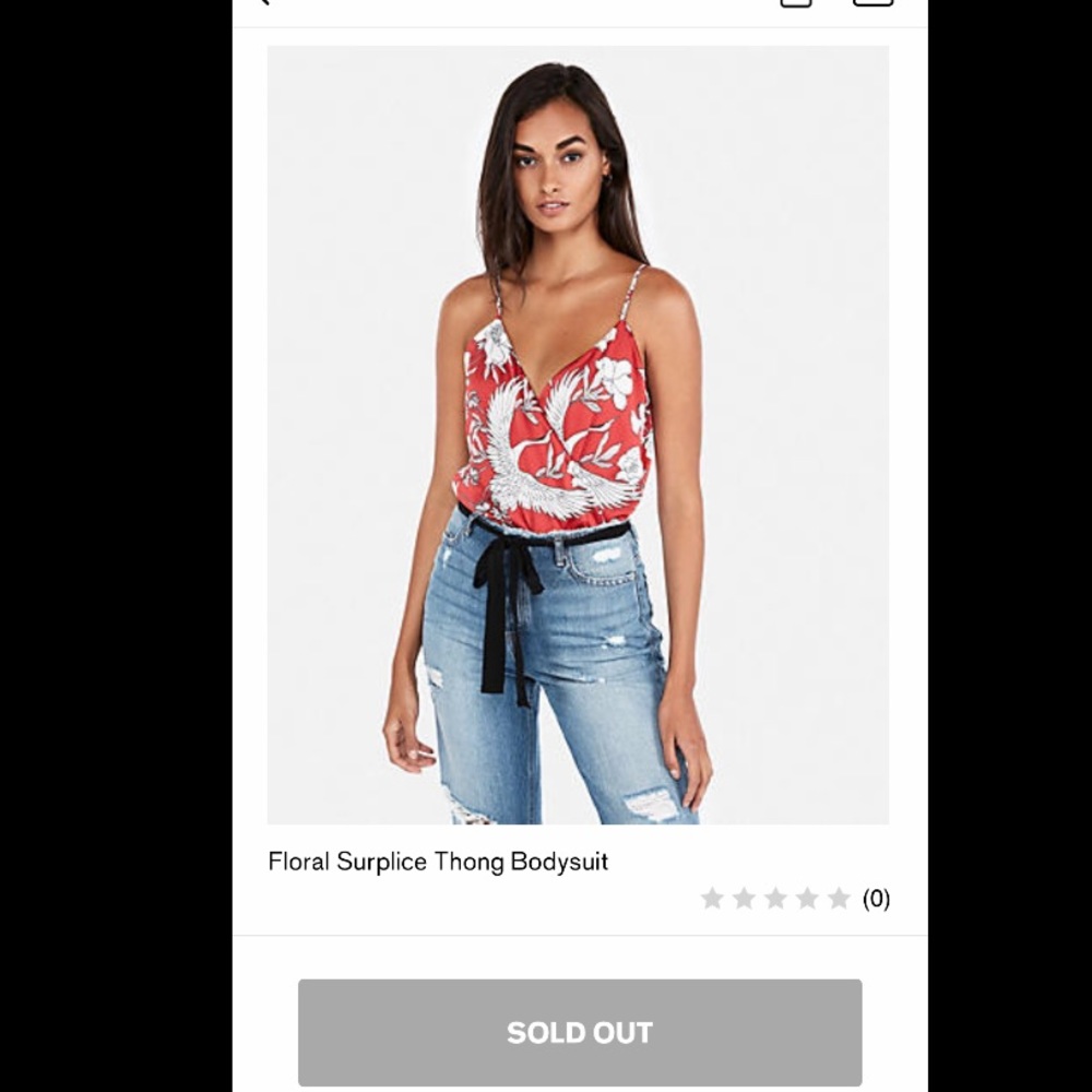 NEW WITH TAGS- Express Floral Thong Bodysuit